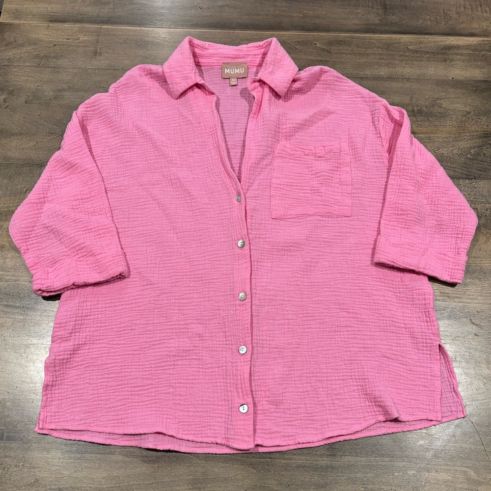 Show me your mumu weekday button up shirt - size M